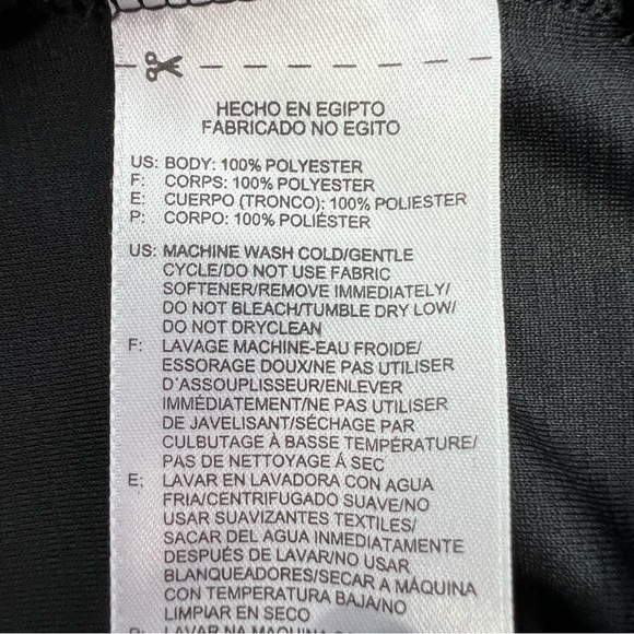 Reebok Playdry Men’s Polo Shirt Sz Large Black/Gray Short Sleeve 3 Button Front - Picture 6 of 11